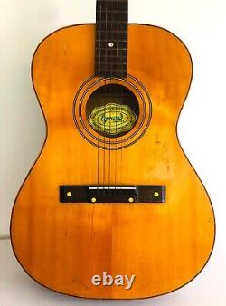 Rare Vtg C1950s Egmond Freres Royalist Guitare Taille Pleine Fabriquée En Hollande Avec Étiquette