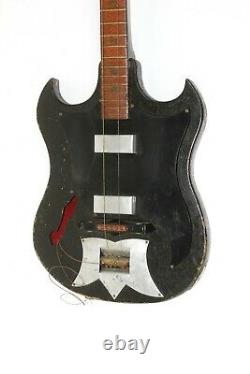Soviet Electric Guitare Basse Semi-acoustique Guitare Gulliver Hand-made 6 Cordes