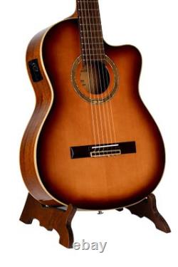 Support de guitare acoustique en bois fabriqué en bouleau - Marron (OWGS-1)