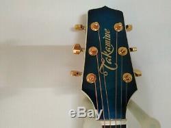 Takamine Fp391 MB Bleu Semi-acoustique Guitare Made In Japan, Excellent Etat