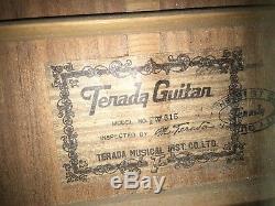Tarada W615 Dreadnought Guitare Acoustique Made In Japan 1970 Roadworn
