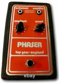 Top Gear-england Phaser Guitar Effect Pedal Rare Fabriqué Au Royaume-uni 1977 Vintage 1970's