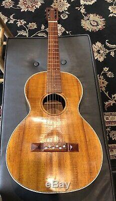 Tres Rare Hawaï Made Tabu Tous Koa Guitare Acoustique 1930 Vintage