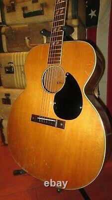 Vintage 1959 Kay K-22 Jumbo Acoustic Guitar Natural Made In The USA With Gig Bag