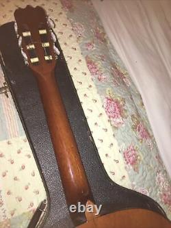 Vintage 1970s Japonaise Taka Tatg-301 Guitare Classique Avec Vintage Hard Case