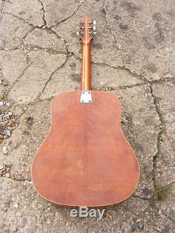 Vintage 60 De 70 De Eko Handed 6 Cordes Droite Guitare Acoustique Made Recanati Italie