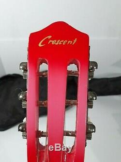 Vintage Crescent Guitare Acoustique 100% Fait Main Faded Rose