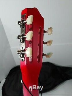 Vintage Crescent Guitare Acoustique 100% Fait Main Faded Rose