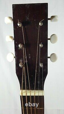 Vintage Fabriquée En Guitare Acoustique U.s. A. Silvertone Parlor Guitare F-71-m