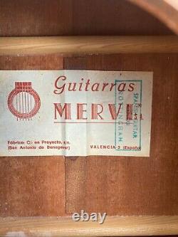 Vintage Mervi Classique Flamenco/spanish Guitare Acoustique Fabriqué En Espagne Dans Les Années 1970