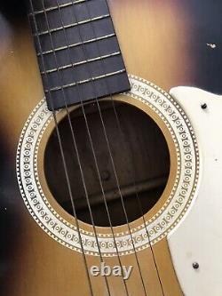 Vintage Silvertone Model 319 Parlor Acoustic Guitar Tobacco Sunburst USA Made