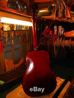 Vintage Standel / Harptone Guitare Acoustique Rare Made In USA Sculpté Ronde Retour