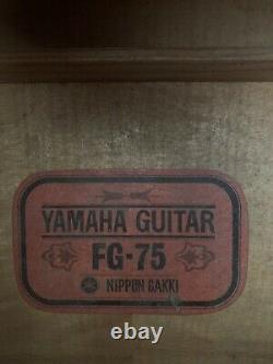 Yamaha Fg75 Vintage Et Rare Début 70 Guitare Acoustique Nippongakki Fabriqué Au Japon