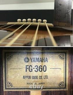 Yamaha Fg-360 Acoustic Guitar Green Label 1972 Made In Japan