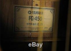 Yamaha Fg-450 Guitare Vintage Acoustiques 1973s Par Hamamatsu Usine Fabriqués Au Japon